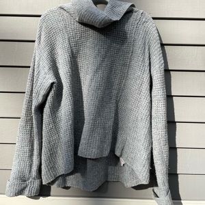 Free People Grey Cowell Neck Sweater